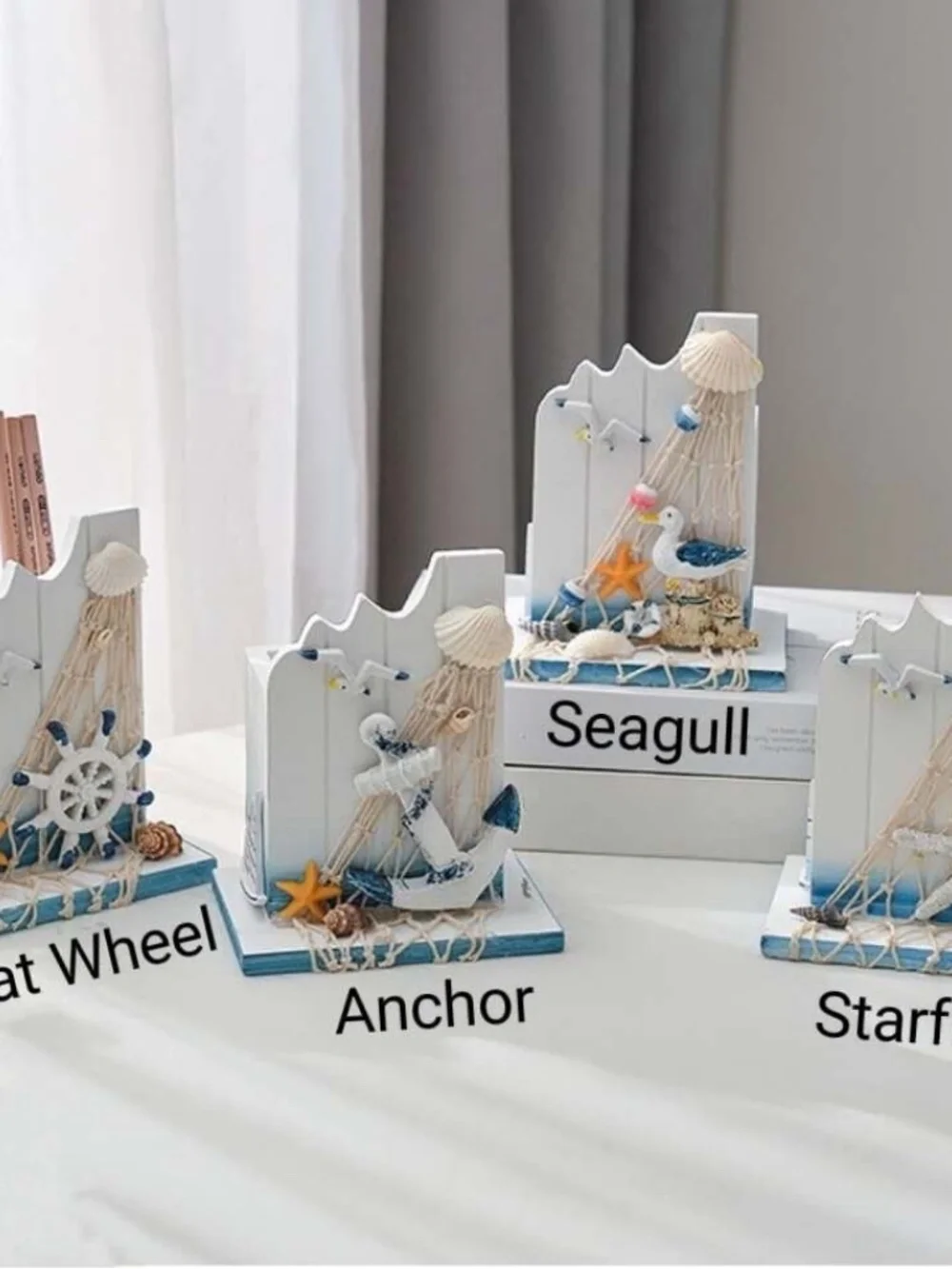 Wooden Pen holder Nautical Theme Nautical Desk Decor Organizer Mediterranean